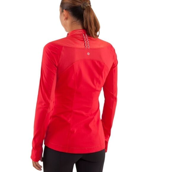 Lululemon Run: Track Time Jacket Currant Red Women's 4 Lightweight Zip Up - Picture 2 of 11
